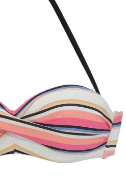 Venice Beach Underwired Striped Bandeau Bikini Set -Modish Dress Up Venice Beach Underwired Striped Bandeau Bikini Set70359014FRSC W01