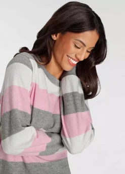 Vivance Dreams Block Stripe Pyjamas -Modish Dress Up Vivance Dreams Block Stripe Pyjamas83528523FRSP W02