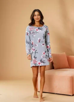 Vivance Dreams Floral Short Nightie -Modish Dress Up Vivance Dreams Floral Short Nightie73681923FRSP W01