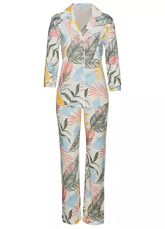 Vivance Dreams Leaf Print Pyjamas 2 Vivance Dreams Leaf Print Pyjamas - Image 2