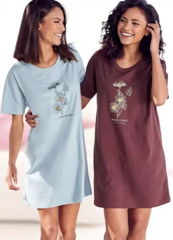 Vivance Dreams Pack Of 2 Print Nighties -Modish Dress Up Vivance Dreams Pack of 2 Print Nighties29229027FRSP W01