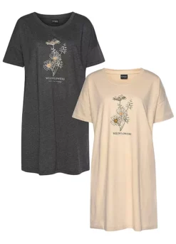 Vivance Dreams Pack Of 2 Print Nighties -Modish Dress Up Vivance Dreams Pack of 2 Print Nighties99372321FRSC