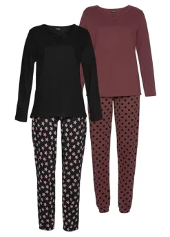 Vivance Dreams Pack Of 2 Star Print Pyjamas
