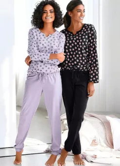 Vivance Dreams Pack Of 2 Star Print Pyjamas -Modish Dress Up Vivance Dreams Pack of 2 Star Print Pyjamas88843156FRSP W01