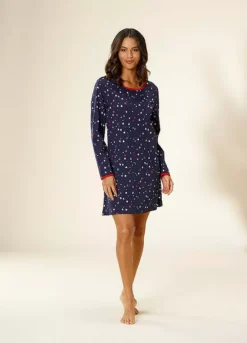 Vivance Dreams Print Nightgown -Modish Dress Up Vivance Dreams Print Nightgown27930768FRSP W01