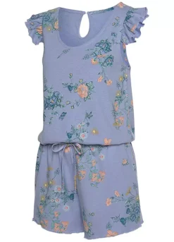 Vivance Dreams Ruffle Short Sleeve Pyjama Playsuit -Modish Dress Up Vivance Dreams Ruffle Short Sleeve Pyjama Playsuit64717668FRSC W02