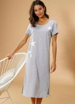 Vivance Dreams Star Print Jersey Nightie