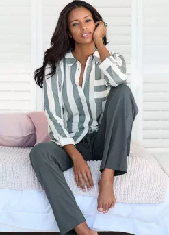 Vivance Dreams Striped Pyjama Set