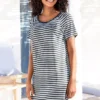 Vivance Dreams Striped Short Sleeve Nightie