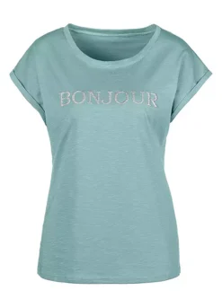 Vivance Front Print T-Shirt -Modish Dress Up Vivance Front Print T Shirt41308363FRSC