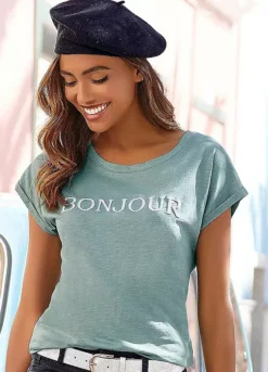 Vivance Front Print T-Shirt -Modish Dress Up Vivance Front Print T Shirt41308363FRSP