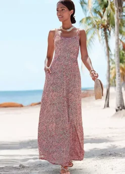 Vivance Graphic Print Maxi Dress