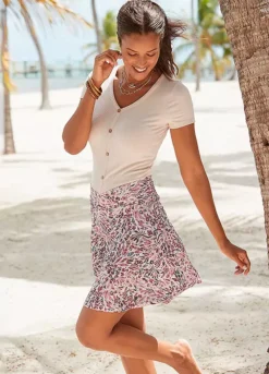 Vivance Jersey Printed Skirt -Modish Dress Up Vivance Jersey Printed Skirt11916236FRSP W02