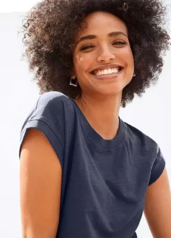 Vivance Marl Round Neck T-Shirt -Modish Dress Up Vivance Marl Round Neck T Shirt25364928FRSP W01