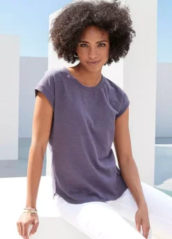 Vivance Marl Round Neck T-Shirt -Modish Dress Up Vivance Marl Round Neck T Shirt25364928FRSP W03