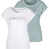 Vivance Pack Of 2 ’Bonjour’ T-Shirts