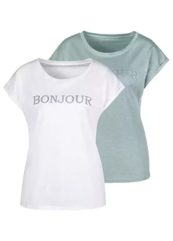 Vivance Pack Of 2 ’Bonjour’ T-Shirts