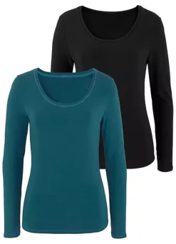 Vivance Pack Of 2 Long Sleeve T-Shirts -Modish Dress Up Vivance Pack of 2 Long Sleeve T Shirts128252FRSC