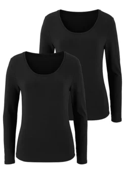 Vivance Pack Of 2 Long Sleeve T-Shirts -Modish Dress Up Vivance Pack of 2 Long Sleeve T Shirts212988FRSC