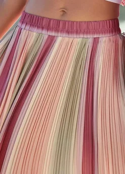 Vivance Pleated Midi Skirt -Modish Dress Up Vivance Pleated Midi Skirt67079649FRSP W02