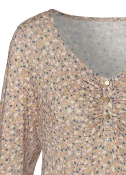 Vivance Round Neck Floral Print Top -Modish Dress Up Vivance Round Neck Floral Print Top52629237FRSC W01