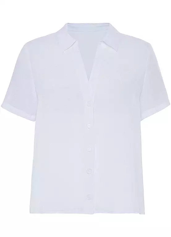 Vivance Short Sleeve V-Neck Blouse 2 Vivance Short Sleeve V-Neck Blouse - Image 2