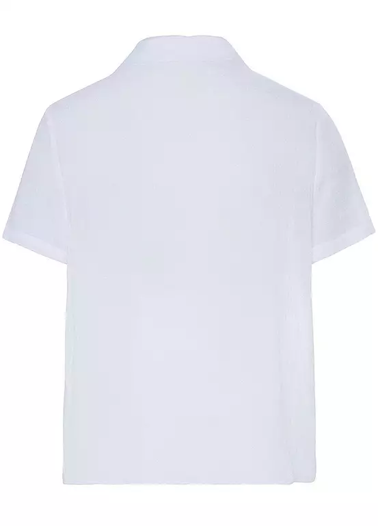 Vivance Short Sleeve V-Neck Blouse 3 Vivance Short Sleeve V-Neck Blouse - Image 3