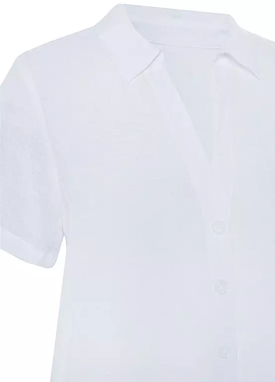 Vivance Short Sleeve V-Neck Blouse 4 Vivance Short Sleeve V-Neck Blouse - Image 4