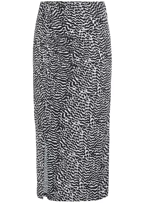 Vivance Side Ruffle Midi Skirt 2 Vivance Side Ruffle Midi Skirt - Image 2