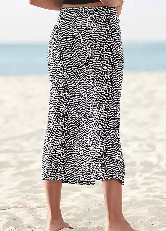 Vivance Side Ruffle Midi Skirt 3 Vivance Side Ruffle Midi Skirt - Image 3