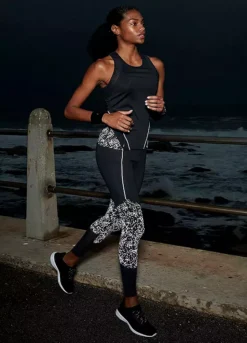 Active By LASCANA Reflective Print Racerback Running Top -Modish Dress Up active by LASCANA Reflective Print Racerback Running Top46748843FRSP W01