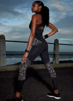 Active By LASCANA Reflective Print Sporty Leggings -Modish Dress Up active by LASCANA Reflective Print Sporty Leggings84603746FRSP W02