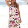 Beachtime Floral Print Jersey Dress