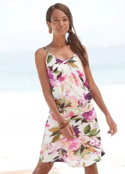 Beachtime Floral Print Jersey Dress -Modish Dress Up beachtime Floral Print Jersey Dress71427951FRSP W02
