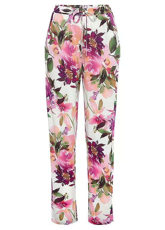 Beachtime Floral Print Jersey Pants 2 Beachtime Floral Print Jersey Pants - Image 2