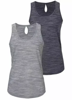 Beachtime Pack Of 2 Vest Tops