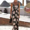 S.Oliver Floral Print Tie-Back Maxi Dress