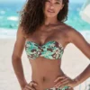S.Oliver Floral Printed Wired Bandeau Bikini
