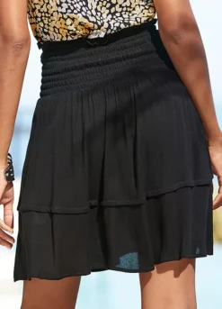 S.Oliver Flounced Crinkle Mini Skirt -Modish Dress Up s.Oliver Flounced Crinkle Mini Skirt67272966FRSP W01